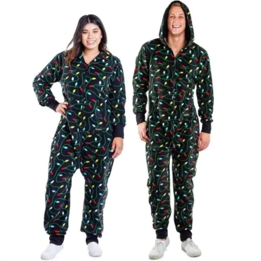 Tipsy Elves Christmas Lights Jumpsuit Unisex XL Holiday‎